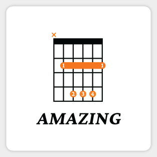 B Amazing B Guitar Chord Tab Light Theme Sticker